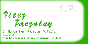 vitez paczolay business card